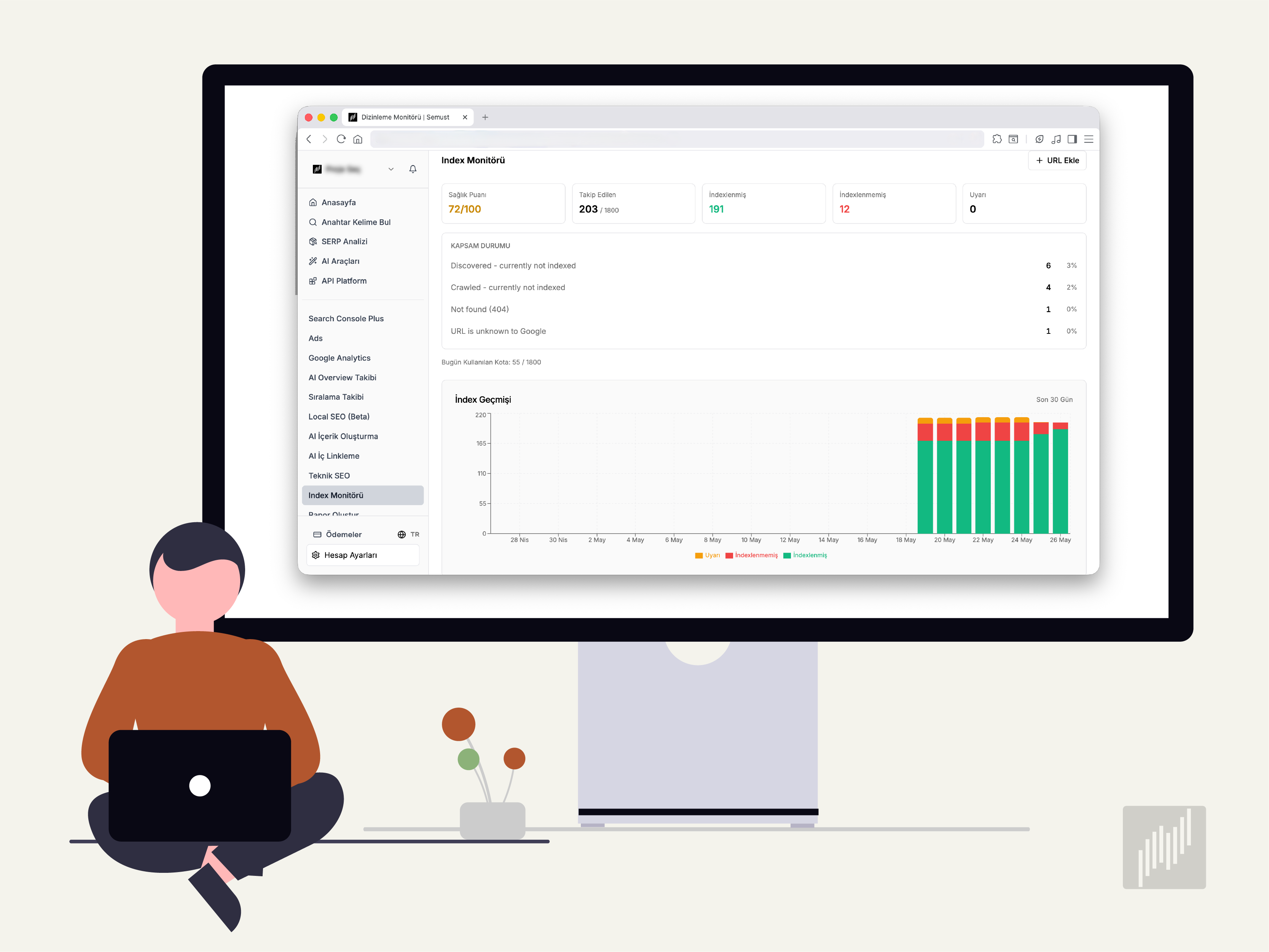 semust google index monitörü ile dizin takibi